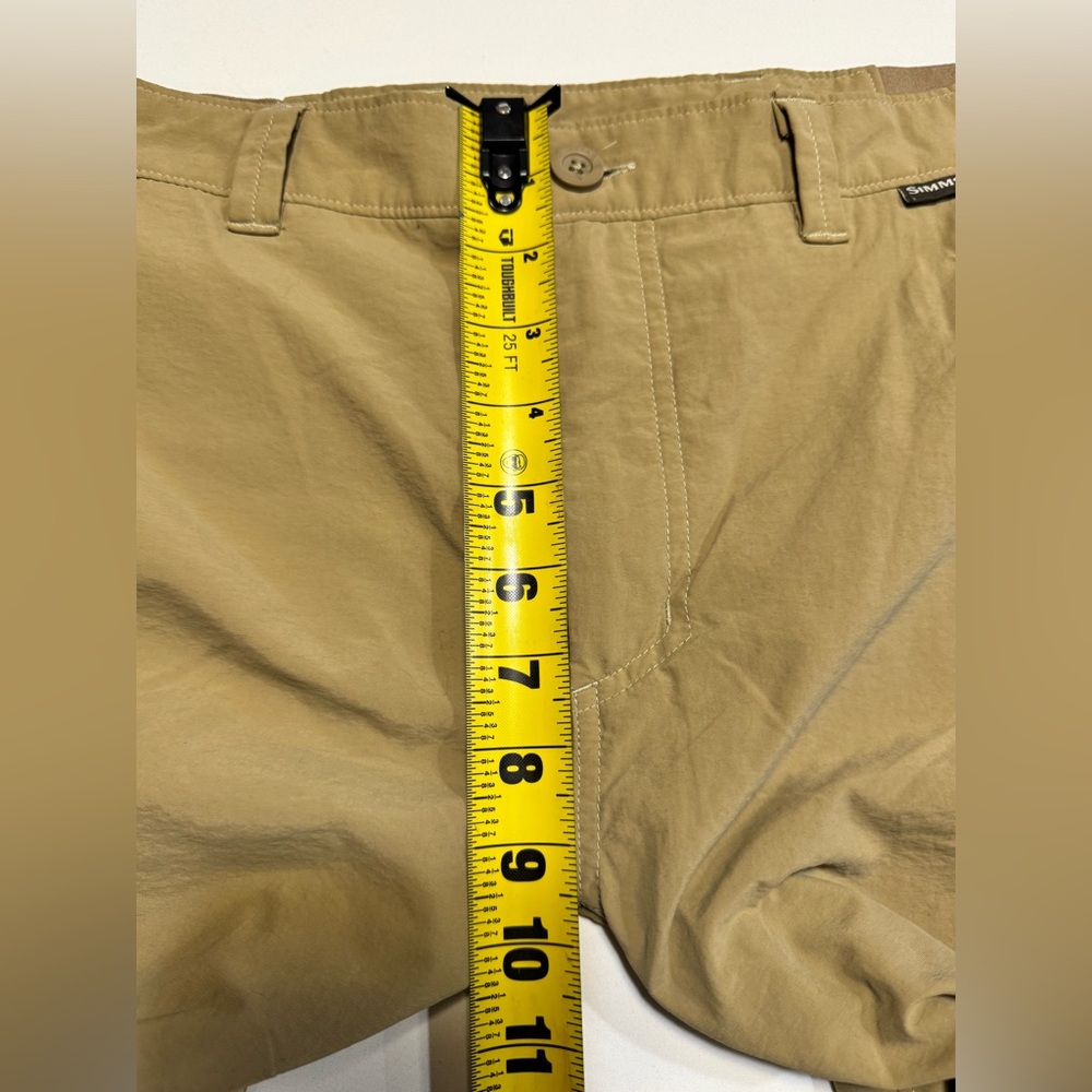 Simms Mens 32 Super-light Fishing Hiking Pants 100% Nylon Wicking Quick Dry Tan - Picture 11 of 13